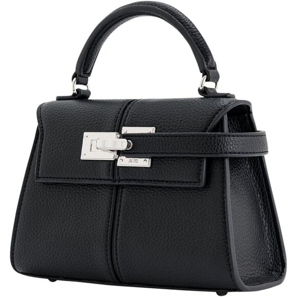 🆕Jw Pei Women Black Vegan Leather Imported Elegant Sustainable Top Handle Bag - Picture 8 of 10